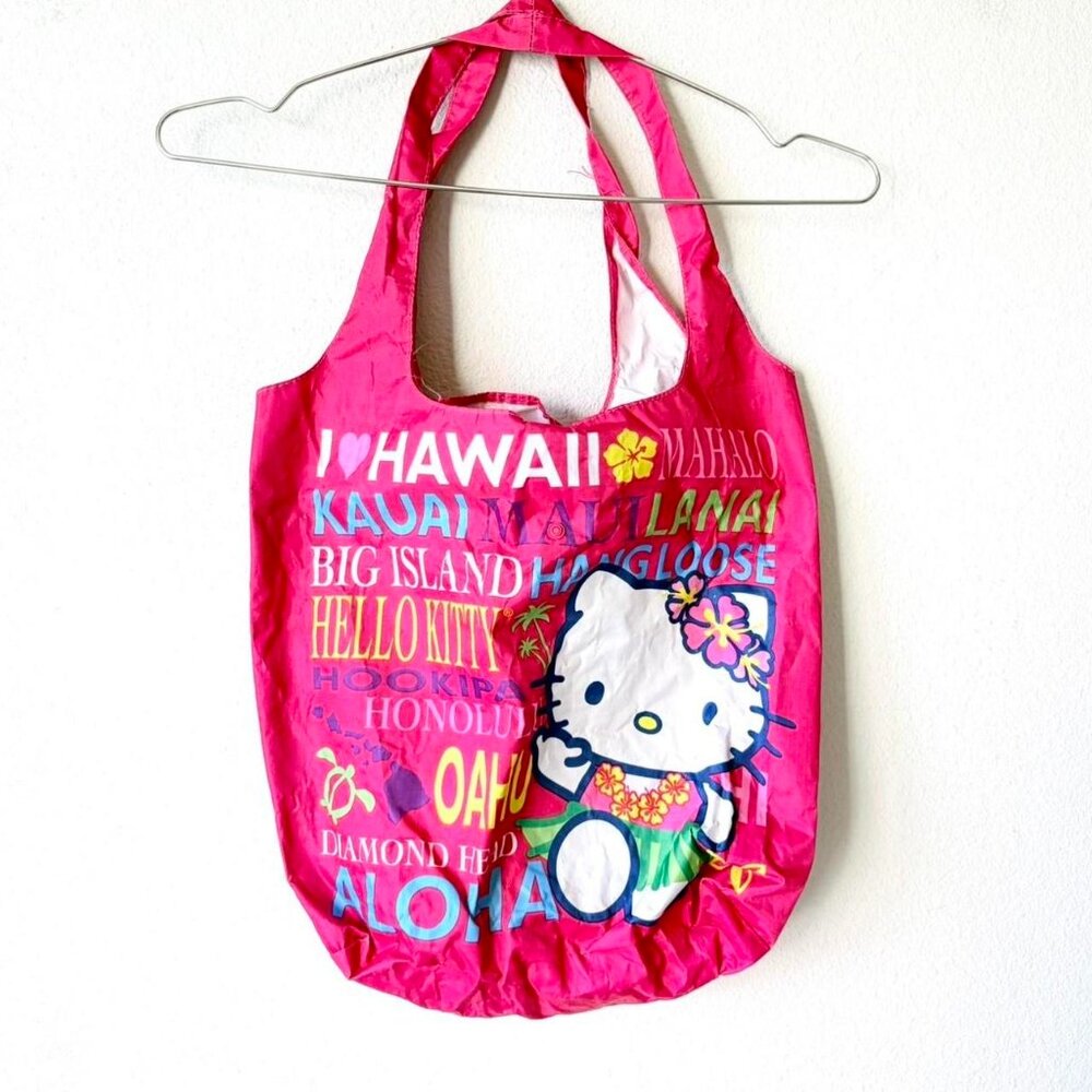 Hello Kitty Hawaii Pink Nylon Tote Bag